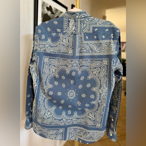 Ralph Lauren Bandana Print Button Down Shirt / Blue / Size Small - Picture 3 of 5